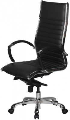 Bürostuhl SALZBURG 1 Bezug Echtleder Schwarz Schreibtischstuhl XXL