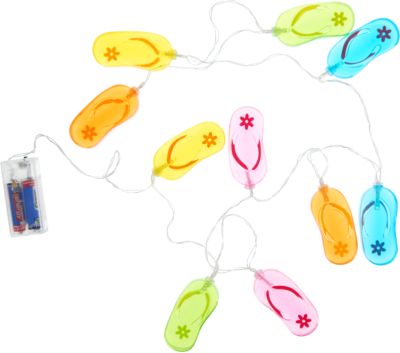 Lichterkette "Flip Flop", warmweiß, 10 LEDs, 1,65m, batteriebetrieben