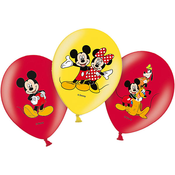 Latexballons Micky 27,5 cm, 6 Stück