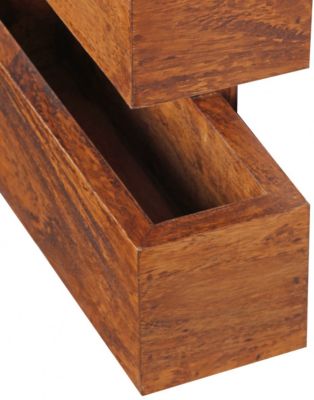 Zeitungsständer MUMBAI Massivholz 2 Ablagefächer Zeitschriftenständer