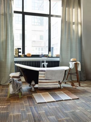 Badezimmer Teppich Block Stripe Grau Esprit Yomonda