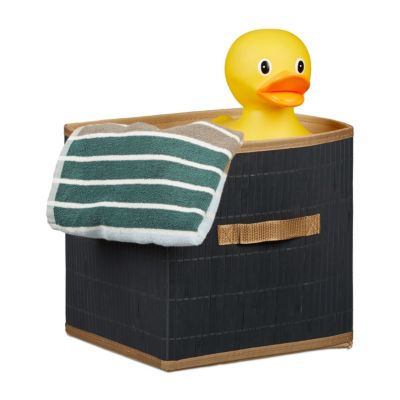 Faltbare Aufbewahrungsbox mit Griff 28,5x28,5, grau, | yomonda