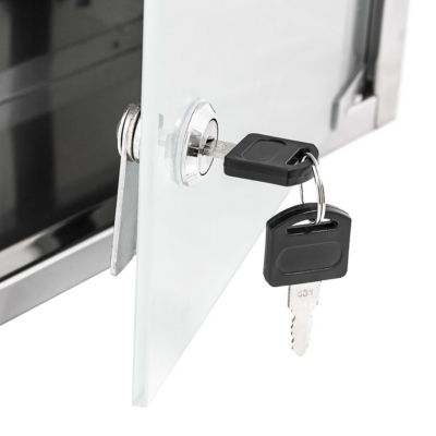 Medizinschrank abschließbar Edelstahl, silber, relaxdays | yomonda