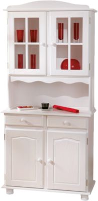 Massivholz Buffet -Schrank "Granny" B 88 cm, H198 cm, weiß ...