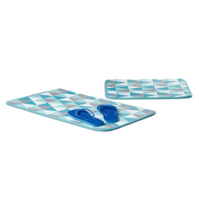 konzept badezimmer: Badezimmer Teppich Set Blau