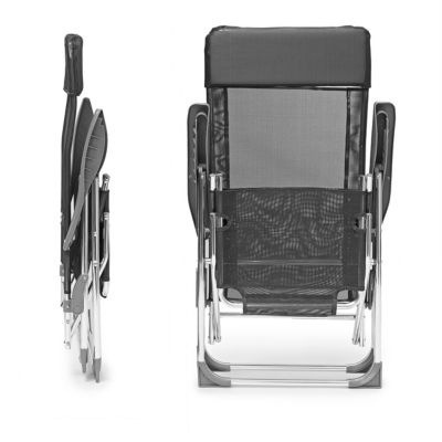 Liegestuhl klappbar, grau, relaxdays | yomonda