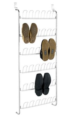 18 Paar silber glänzend NEU B-Ware 0224 Design Türregal für Schuhe ca 