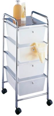 Rollwagen Messina mit 4 Schubladen, weiß, WENKO | yomonda