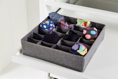 Wäschesortierer mit 24 Fächern 33x24 cm, grau, STORE IT! | yomonda