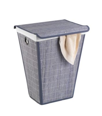 Wäschetruhe Bamboo Grau, Wäschekorb, 55 l, grau, WENKO | yomonda