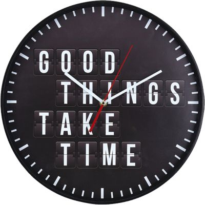 Wanduhr "Good things take time" Ø35 cm