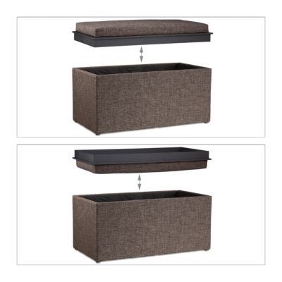 Sitztruhe mit Stauraum, 40x78 cm, braun, | yomonda