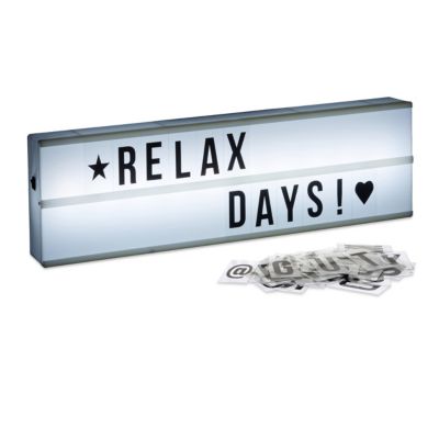 Light Box mit Buchstaben, 15x50 cm