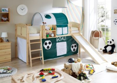 Spielbett Ekki Country, Kiefer massiv, natur lackiert, Goal, 90 x 200