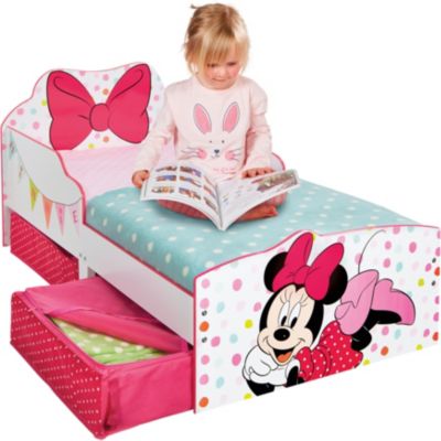 Kinderbett Minnie Inkl Schubladen 70 X 140 Cm Rosa Disney Minnie Mouse Yomonda