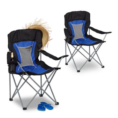 2er Campingstuhl-Set, klappbar, blau, | yomonda