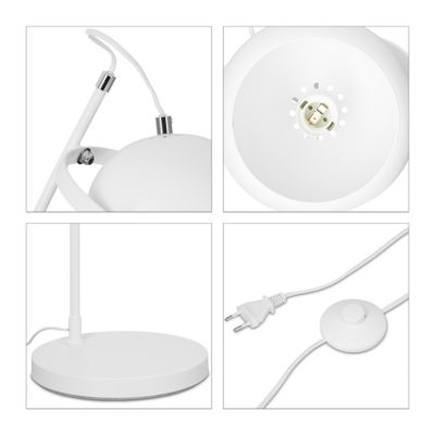 Stehlampe SMALL ARC, weiß, relaxdays | yomonda