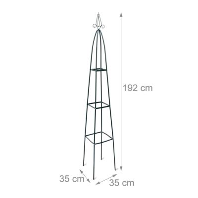 2x Rankhilfe Obelisk Kletterhilfe Rankstab Rankgitter Garten Rosenbogen Metall Grun Relaxdays Yomonda