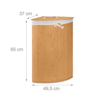 2er Set Eckwäschekorb Wäschetruhe Wäschesammler Wäschetrennsystem