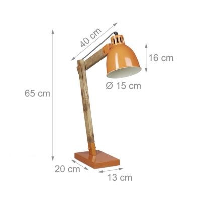 2er Lampen-Set orange Schreibtischlampe skandinavisch ...