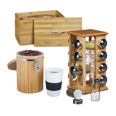 3er Set Küchenutensilien "Bambus", beige | yomonda