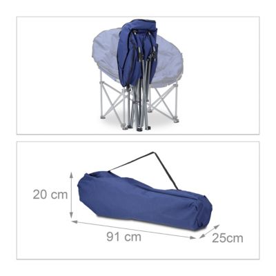 4x Klappstuhl Campingstuhl Moonchair Relax Campingsessel XXL faltbar