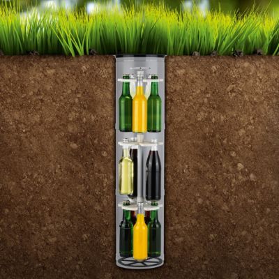 versenkbarer Outdoor Flaschenkühler, grau, EASYmaxx | yomonda