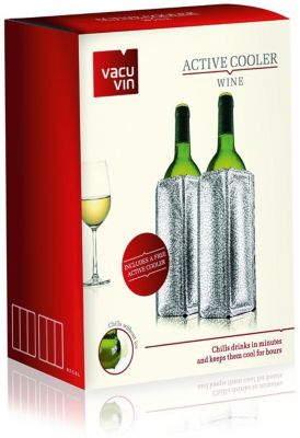2er-Set Kühlmanschetten Weinkühler "Silber", silber, vacu vin | yomonda