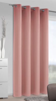 Blickdichter Vorhang Mit Tupfen Und Hasen Senf Rosa 105 X 240 Cm