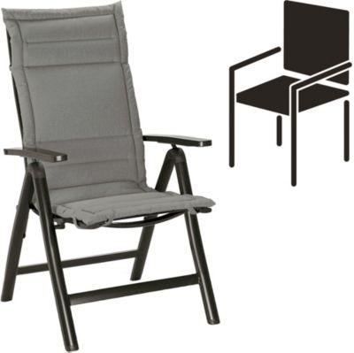 Auflage für Niederlehner Gartenstuhl 100x50x6 cm, grau, Best