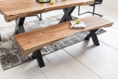 Esszimmerbank Akazie Landhaus Vollholz 170x46x46 cm Sitzbank Bank