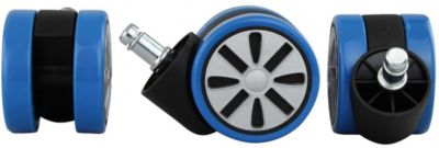 5er Set Rollen für Bürostuhl Stift 11mm / Durchmesser 60mm