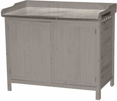 Pflanztisch mit Türen 100x56x86cm, grau, Siena Garden | yomonda