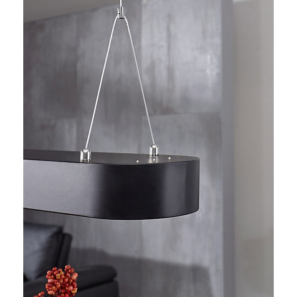 LED-Deckenleuchte LINE Matt schwarz Metall EEK A+ Büro-Deckenlampe 48