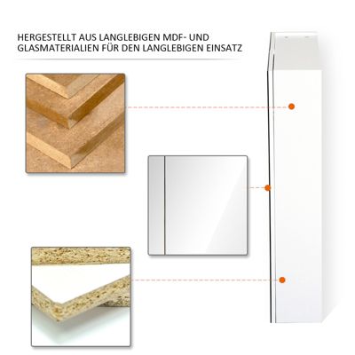 Badezimmerschrank, silber, HOMCOM | yomonda