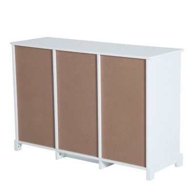 Kommode mit Lamellentür, weiß, HOMCOM | yomonda