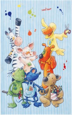Kinderteppich Die Lieben Sieben, blau, 100 x 160 cm, Die