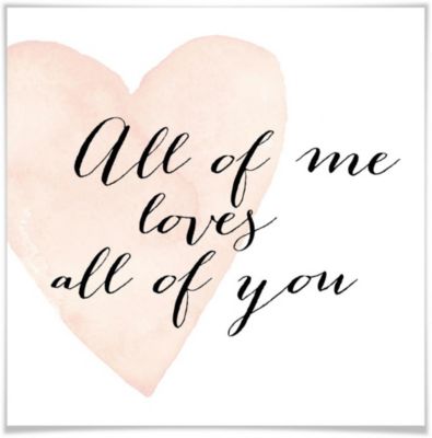 Kunstdruck Ich Liebe Dich 70x70 Cm Weiss Yomonda