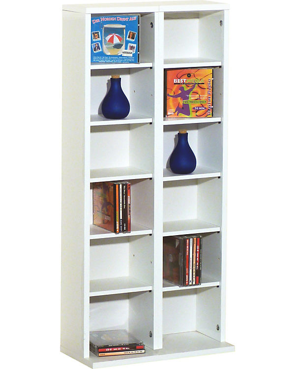 VCM Holz CD DVD Stand Regal Schrank Aufbewahrung Standregal Ständer Milano weiß | 04051814336188 VCM Holz CD DVD Stand Regal Schrank Aufbewahrung Standregal Ständer Milano weiß | 04051814336188