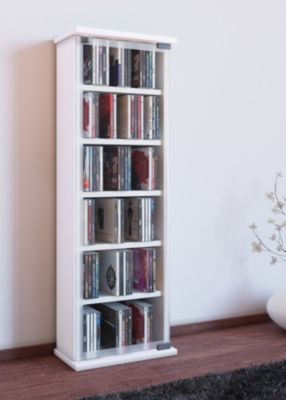 Regal DVD CD Rack Medienregal Medienschrank Aufbewahrung Holzregal