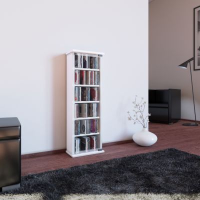 Regal DVD CD Rack Medienregal Medienschrank Aufbewahrung Holzregal