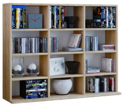 Regal DVD CD Rack Medienregal Medienschrank Aufbewahrung rollbar