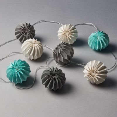 HANAMI LED-Lampions 8 Lichter Lichterketten-Indoor, türkis, BUTLERS