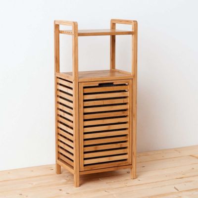 BIG BAMBOO Regal mit Wäschekorb Wäschesammler, beige, BUTLERS | yomonda