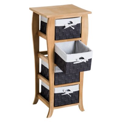 Korbregal mit 4 Schubfächern 6,5x31,5x79,5 cm, braun, HOMCOM | yomonda