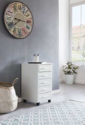 Rollcontainer LISA Sonoma 33 x 63 x 38 cm Holz Schubladenschrank