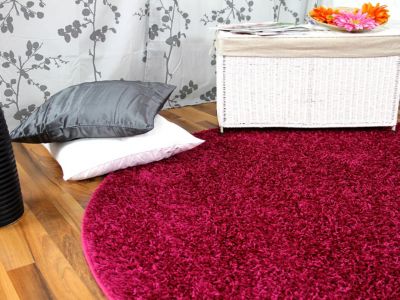 Hochflor-Teppich "Shaggy Nova" rund, pink | yomonda