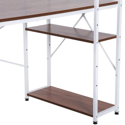 Computertisch mit Regal, weiß, HOMCOM | yomonda